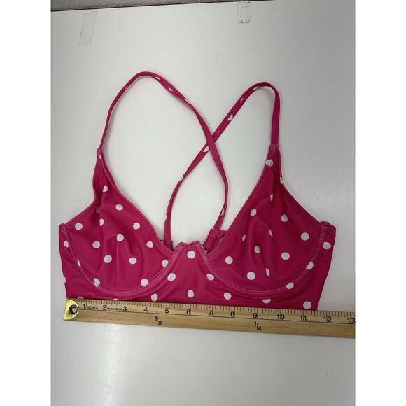 Zaful Womens Swimsuit Size 6 Two Piece Bikini Pink Polka Dot - Picture 8 of 14